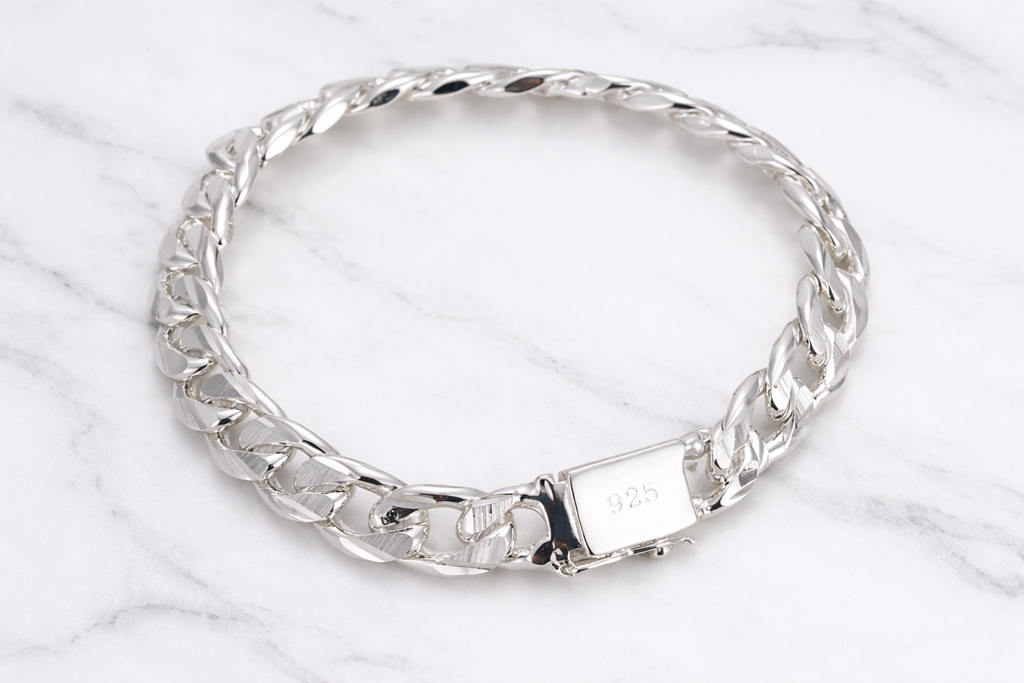 925 Silver Cuban Link bracelet