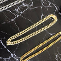 Gold Cuban link rhinestone chain